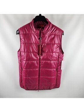 Redvanly Vest Mens M Sangria Pink Bolton Golf Full Zip R2395 NWT